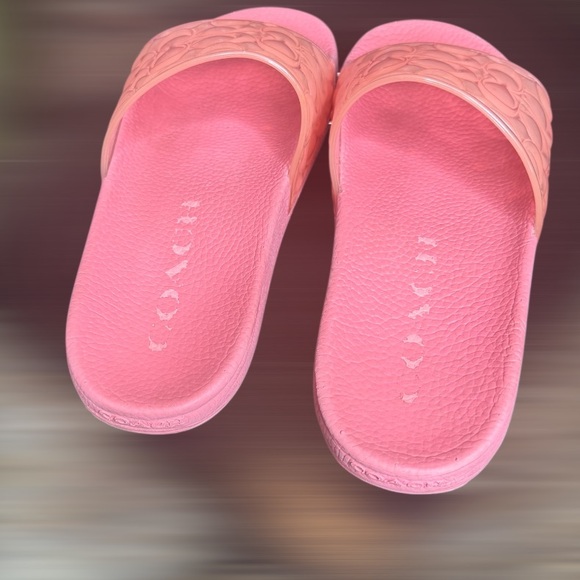 Coach Pink Slide Sandals - Picture 4 of 6